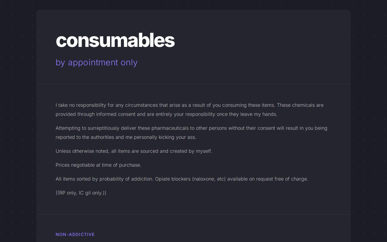 Carrd profile picture for @consumables